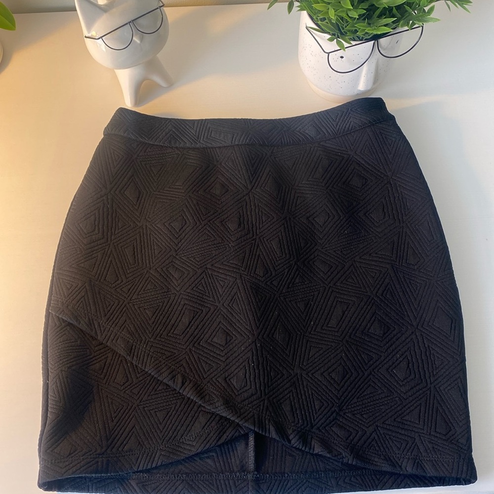 Black mini skirt